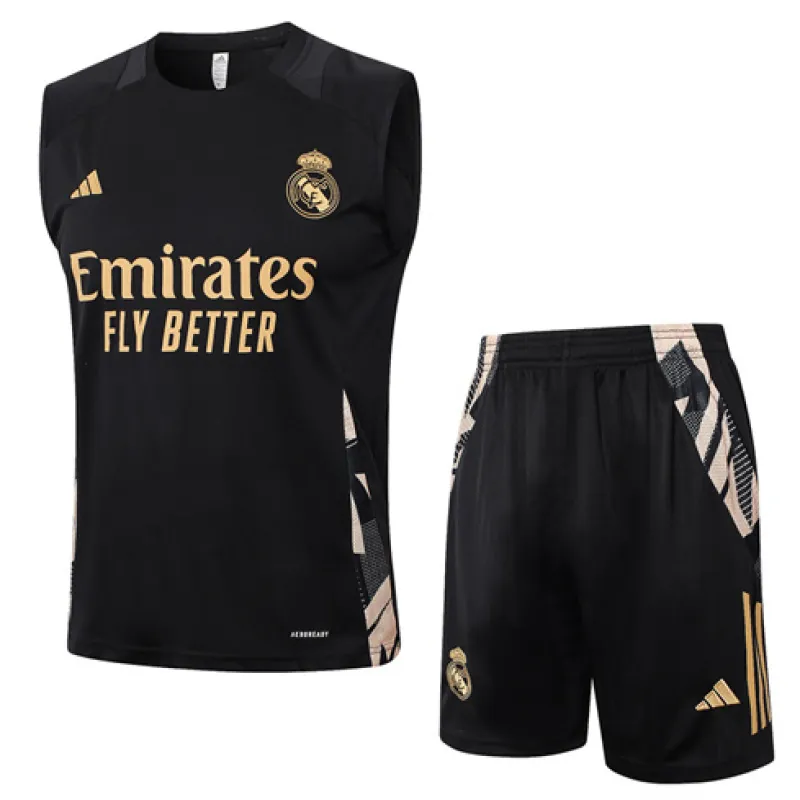 Real Madrid Shorts und Weste Set 2024/25 - Schwarz
