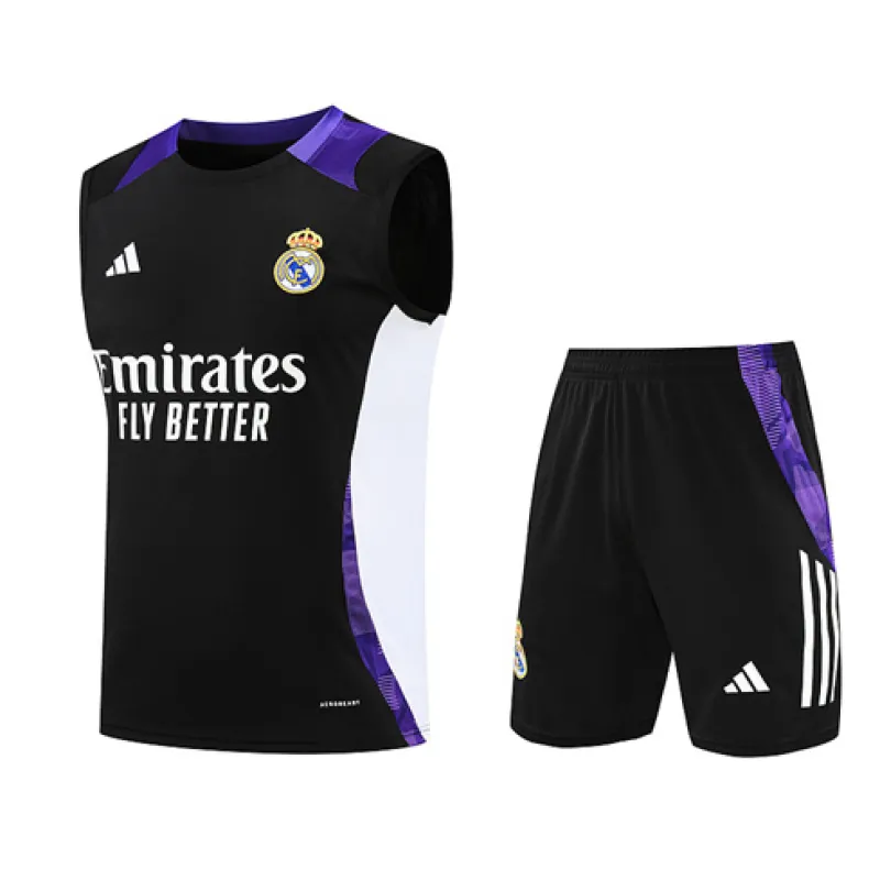 Real Madrid Shorts and Vest Set 2024/25 - Black