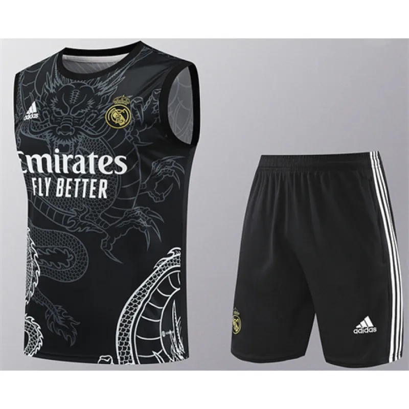 Real Madrid Shorts und Weste Set 2024/25 - Schwarz