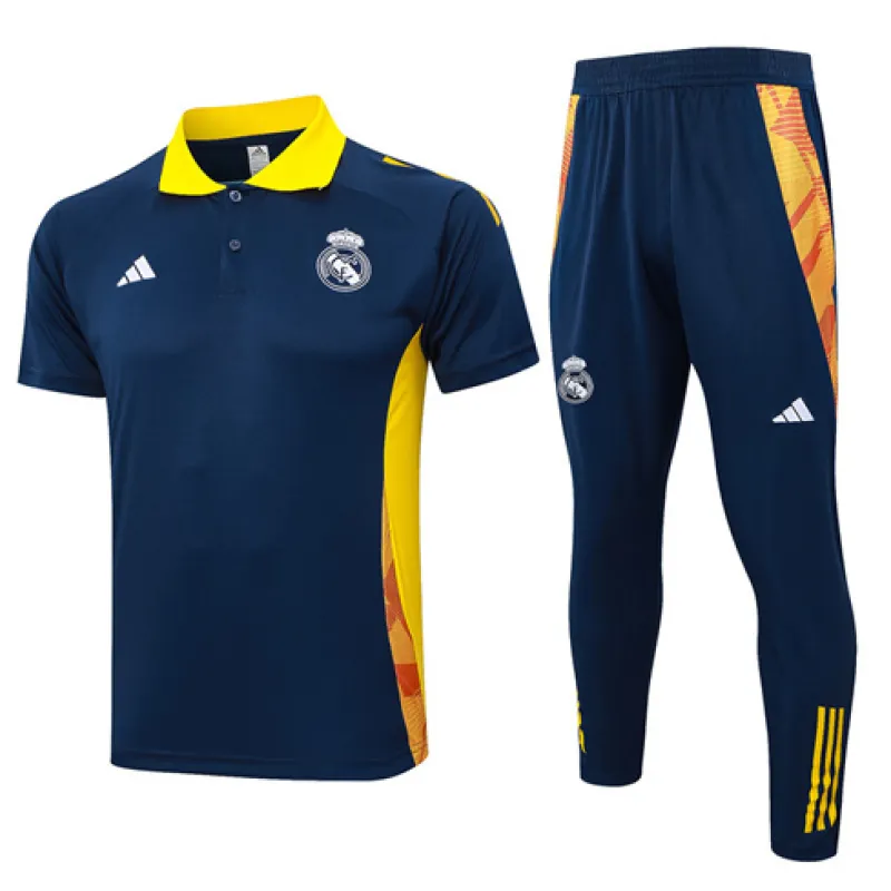 Real Madrid Training Polo Shirt + Trousers 2024/25 - Blue