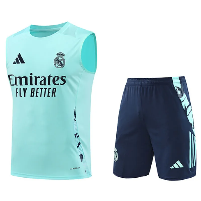 Ensemble de shorts et de gilet du Real Madrid 2024/25 - Bleu