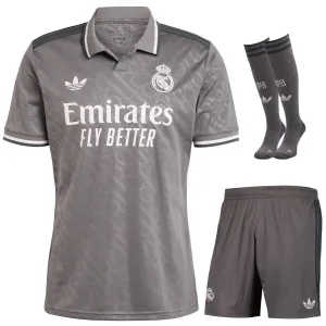Jeu de troisième maillot pour enfants de Real Madrid 2024/25 - Gris