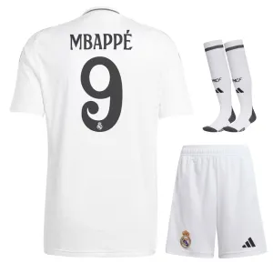 Mbappé - Ensemble de maillot pour enfants domicile de Real Madrid 2024/25 - Blanc