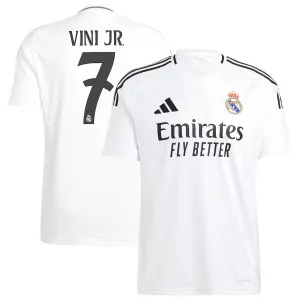 VINI JR - Camiseta de casa de Real Madrid 2024/25 - Blanco