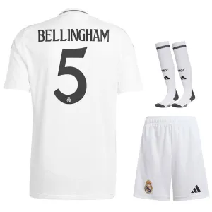 Bellingham - Ensemble de maillot pour enfants de domicile de Real Madrid 2024/25 - Blanc