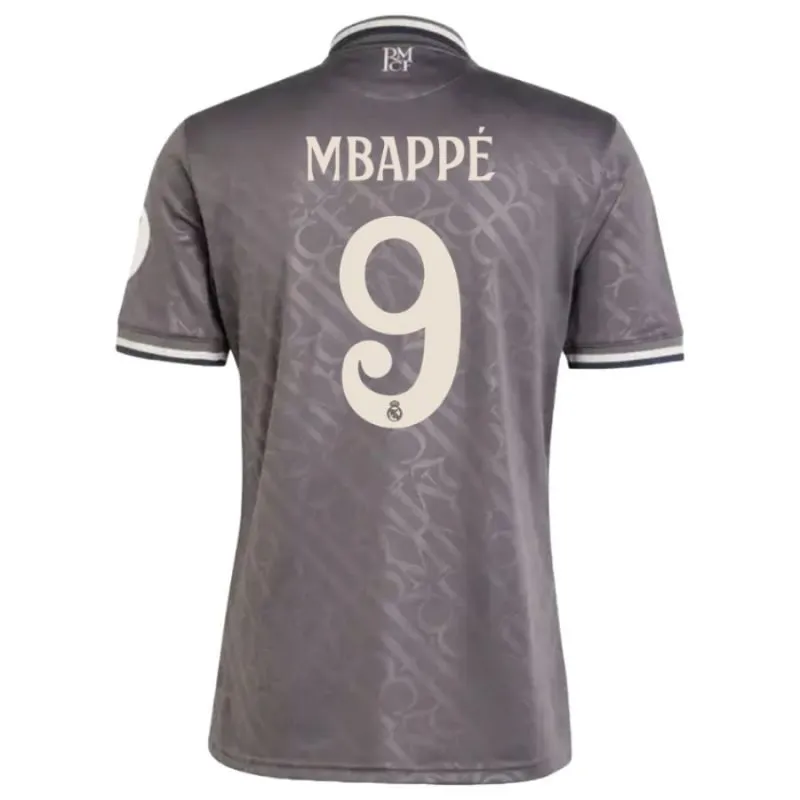 Mbappé Real Madrid 2024/25 Kids' Third Jersey Set - Grey