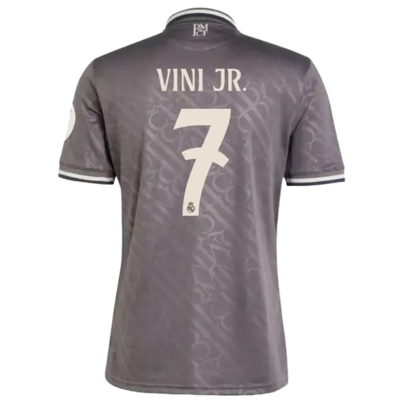 VINI JR - Ensemble de troisième maillot pour enfants de Real Madrid 2024/25 - Gris