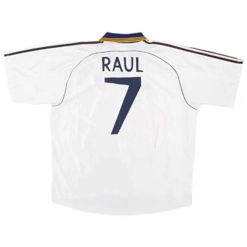 Raúl  Real Madrid Retro Jersey 1998-2000 Home - White