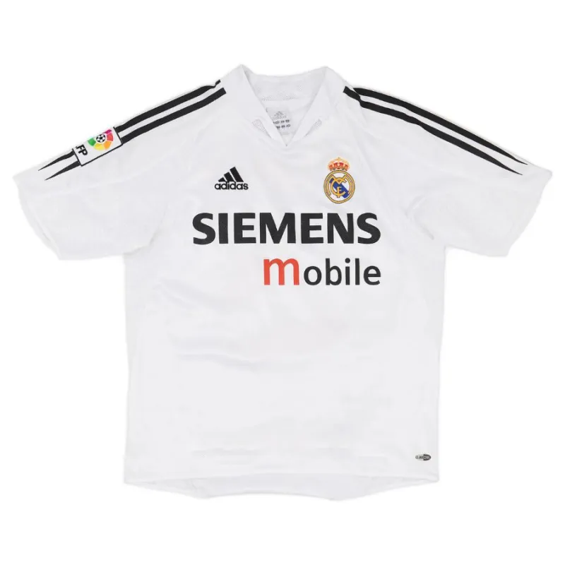 Camisa retro de Beckham  del Real Madrid, local 2004/05 - Blanca