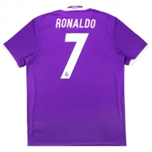 Maglia retro di Cristiano Ronaldo per il Real Madrid, trasferta 2017/18 - Viola