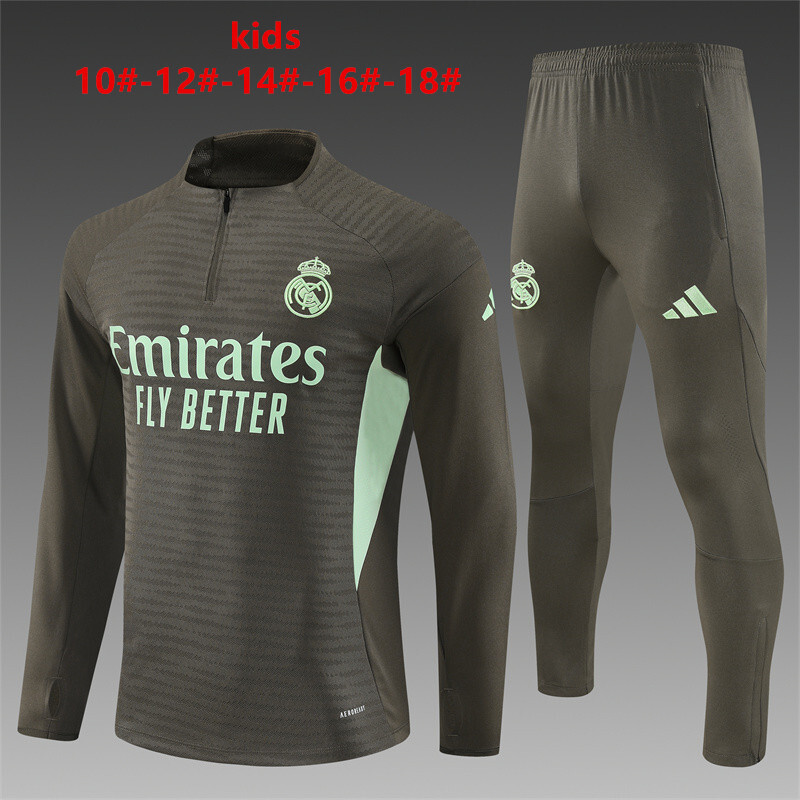 Real Madrid 2025/26 Kinder Sportanzug khaki