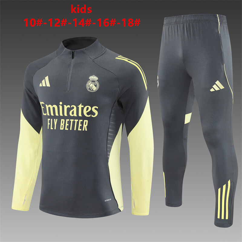 Real Madrid 2025/26 Kinder Sportanzug grau
