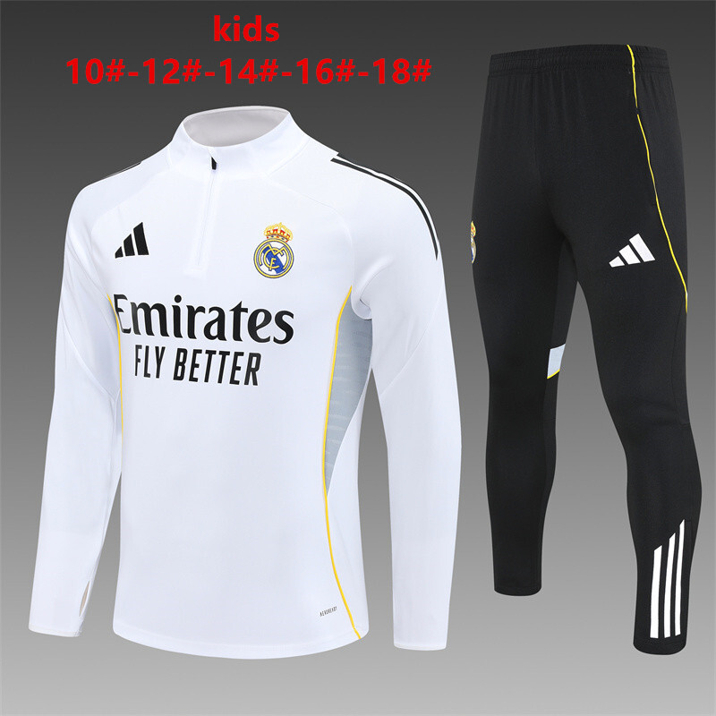 Real Madrid 2025/26 Ensemble Sport Enfant blanc