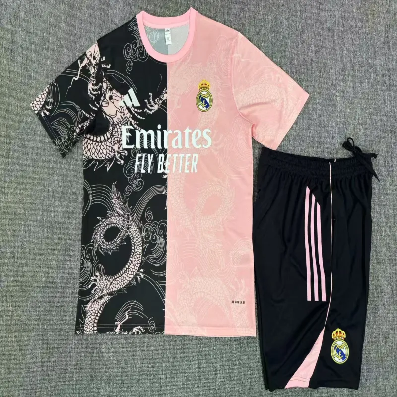Real Madrid 2025/26 Conjunto de Entrenamiento Infantil negro rosa