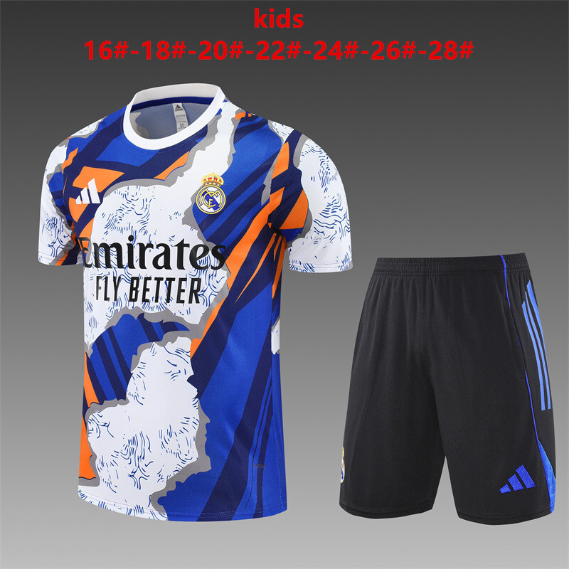 Real Madrid 2025/26 Set Allenamento Bambino bianco blu