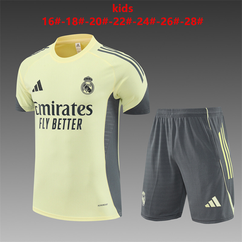 Real Madrid 2025/26 Conjunto de Entrenamiento Infantil amarillo
