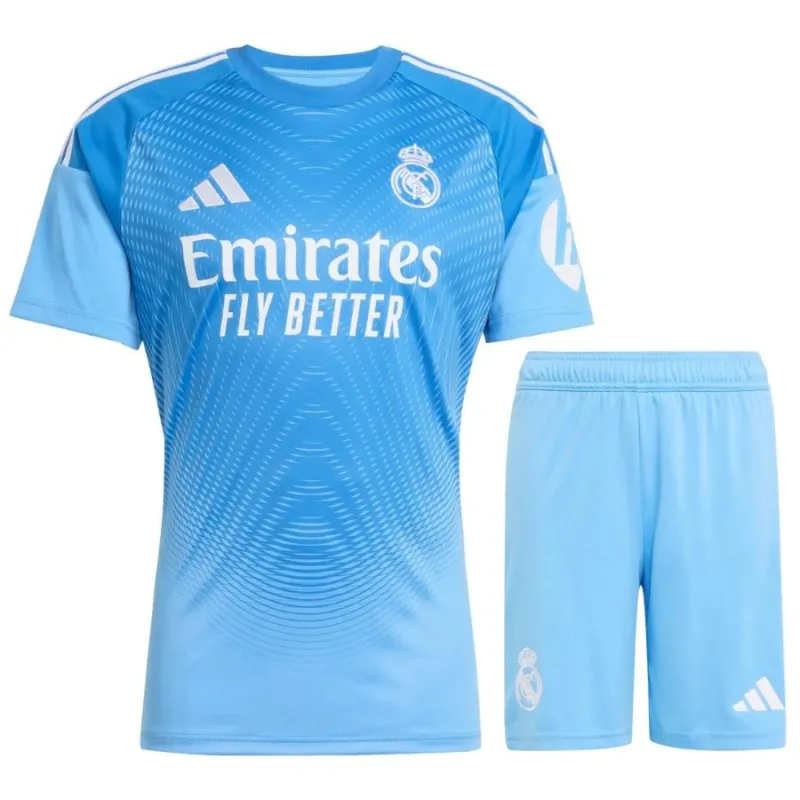 Maillot + Short enfant gardien domicile de Real Madrid CF 2025/26 - Bleu