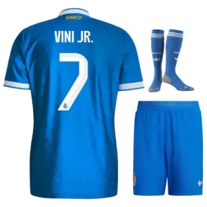 Real Madrid VINI JR 2025/26 Troisième Kit Enfant - Bleu