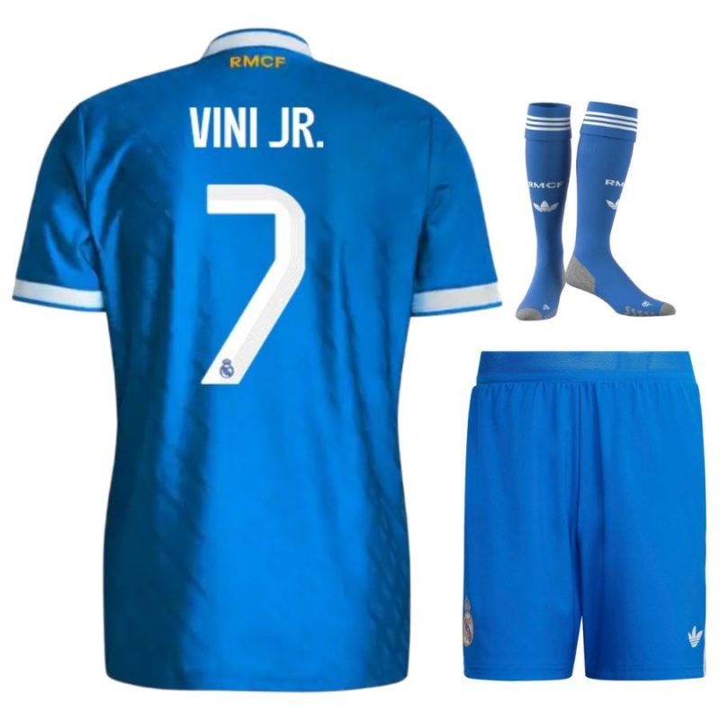 Real Madrid VINI JR 2025/26 Third Kids’ Kit - Blue