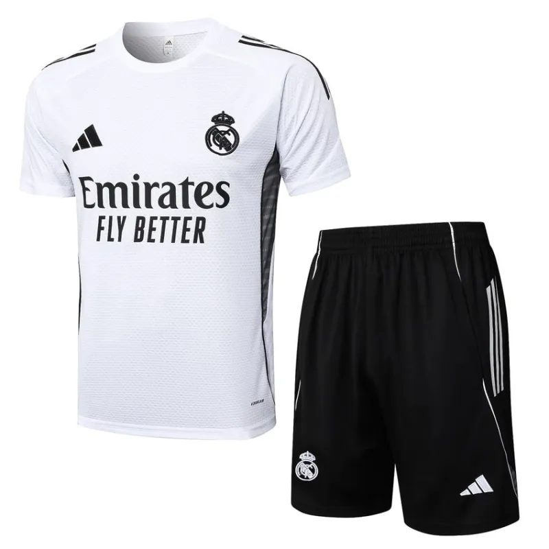 Maillot d'entraînement + Short Real Madrid 2025/26 - Blanc