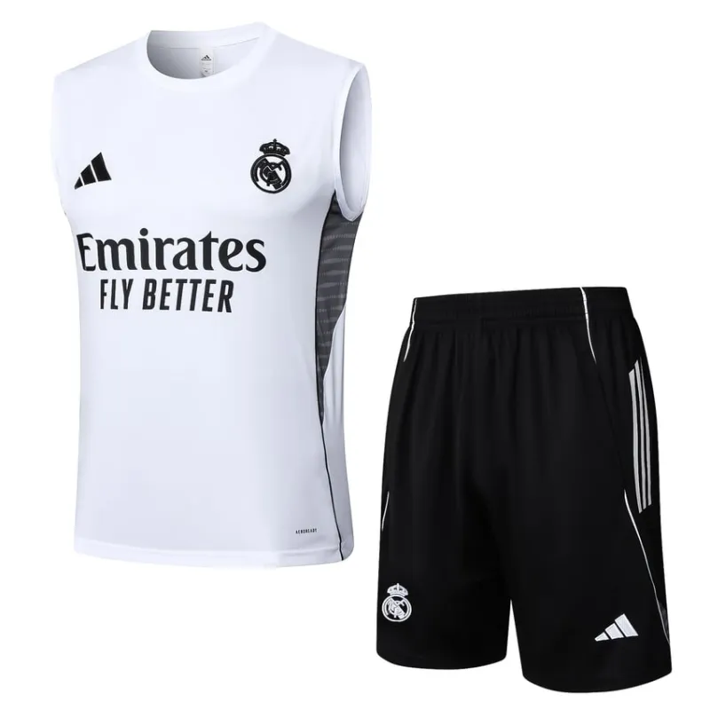 Real Madrid 2025/26 Shorts and Vest Set - White