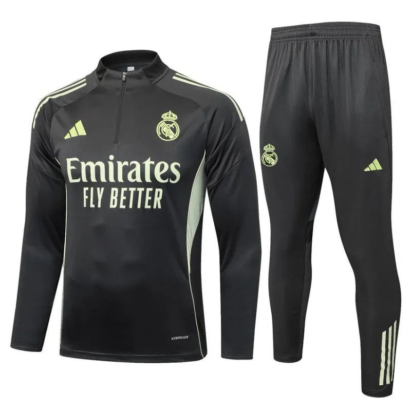 Real Madrid 2025/26 Tracksuit - Black