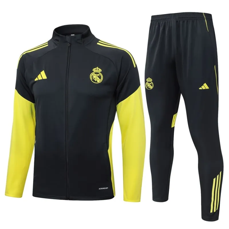 Chaqueta Deportiva Real Madrid 2025/26 - Negro/Amarillo