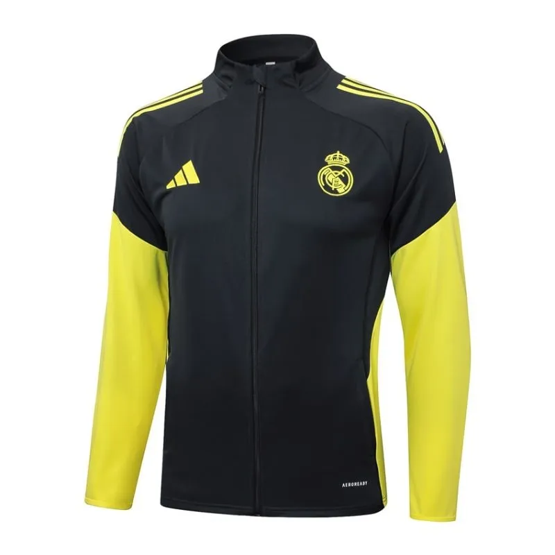 Chaqueta Deportiva Real Madrid 2025/26 - Negro/Amarillo
