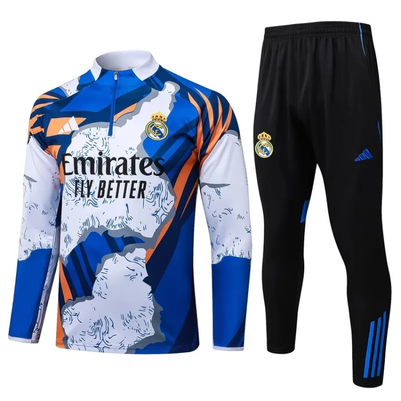 Real Madrid 2025/26 Tracksuit - Blue/White