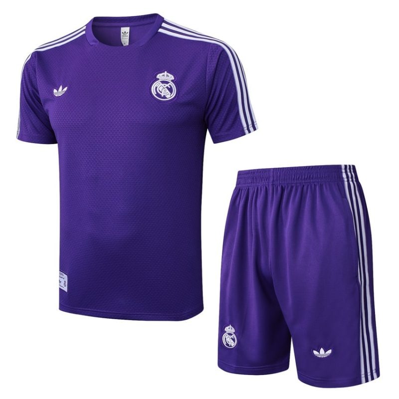 Maglia + Pantaloncini Allenamento Real Madrid 2025/26 - Viola