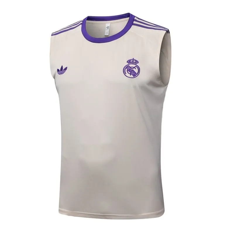 Conjunto Pantalón Corto & Chaleco Real Madrid 2025/26 - Beige