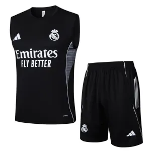 Real Madrid 2025/26 Shorts & Vest Set - Black
