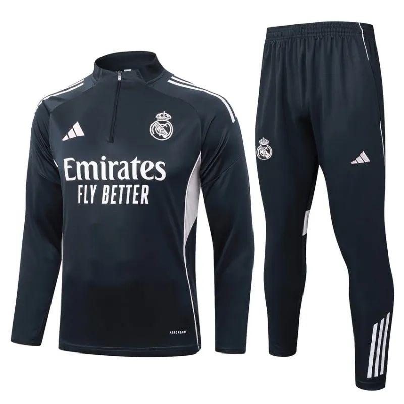Tuta Sportiva Real Madrid 2025/26 - Grigio Scuro