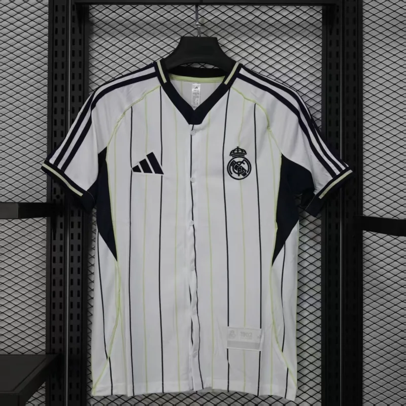 Real Madrid Spieler-Trikot Baseball-Edition 2025/26 - Weiß