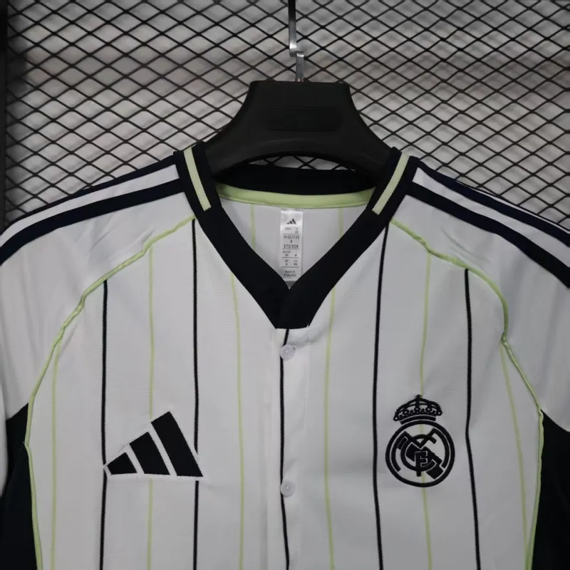 Real Madrid Spieler-Trikot Baseball-Edition 2025/26 - Weiß