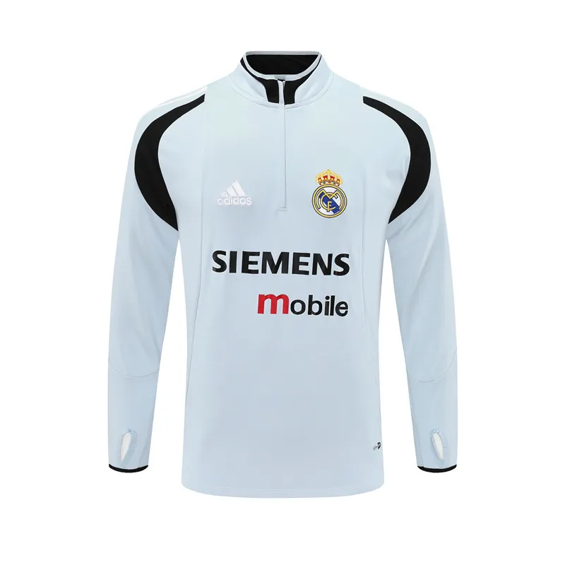 Real Madrid 2004/05 Abbigliamento Sportivo Vintage Grigio Chiaro