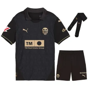 Valencia 2024/25 Away Kids' Jersey Set - Black