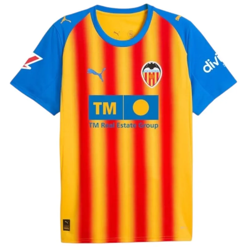Valencia 2025/26 Terza Maglia Femminile - Giallo/Blu/Rosso