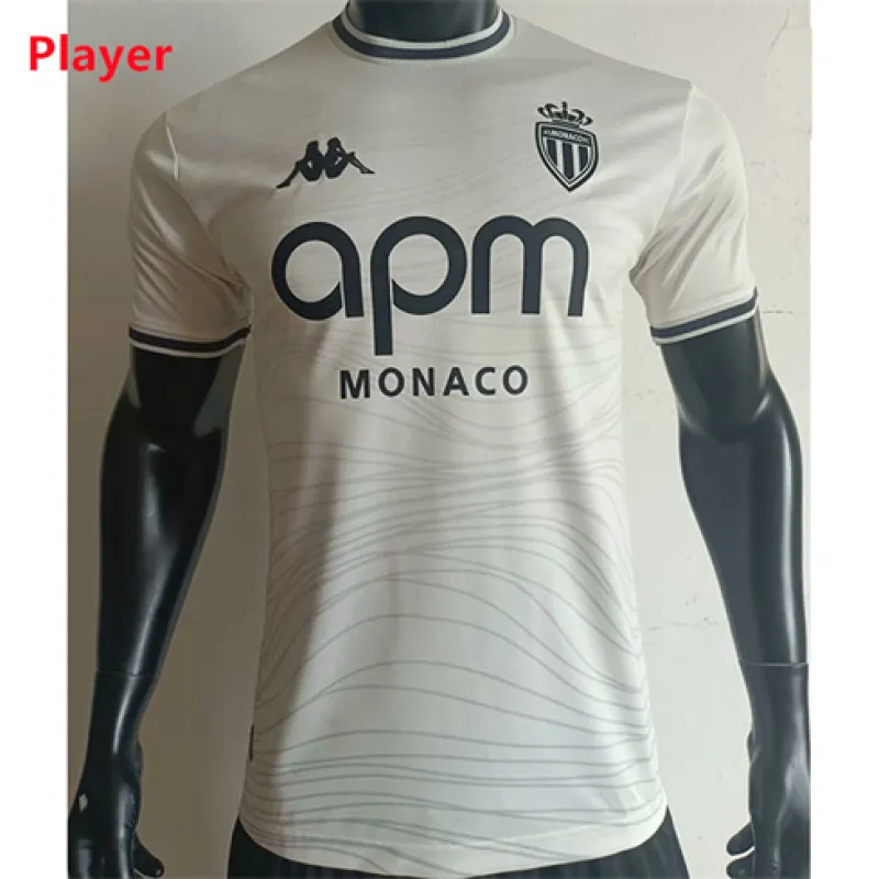Maglia della versione per giocatori all'estero di AS Monaco 2024/25 - Bianca