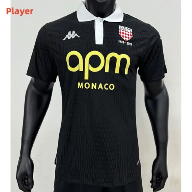 AS Monaco 2024/25 Commemorative Edition Player Version Jersey - Black