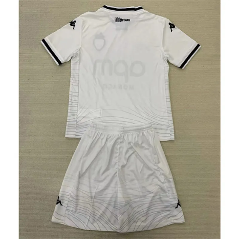 AS Monaco Kids' Third Jersey and Shorts 2024/25 - White