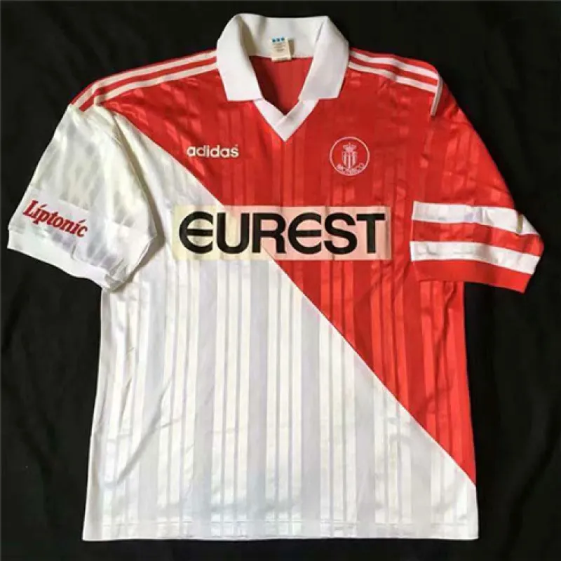Maillot retro d'AS Monaco 1995/96 domicile - Blanc/Rouge