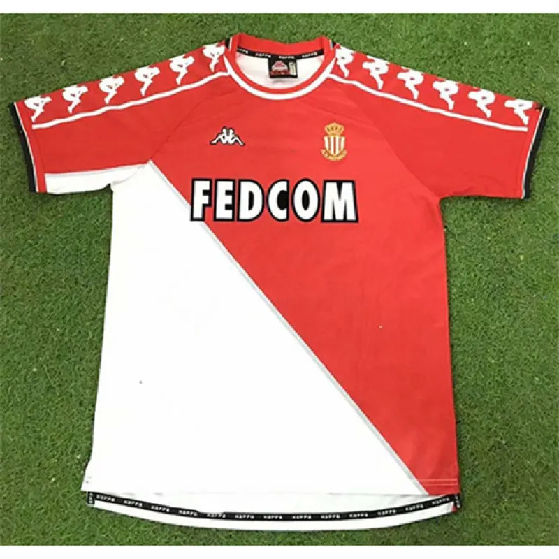 Camiseta retro de AS Monaco 1999/00 en partido de local - Blanca/Roja