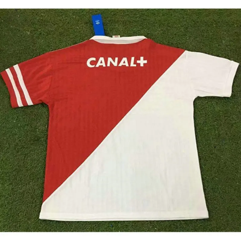 Maillot retro d'AS Monaco 1990/91 domicile - Blanc/Rouge