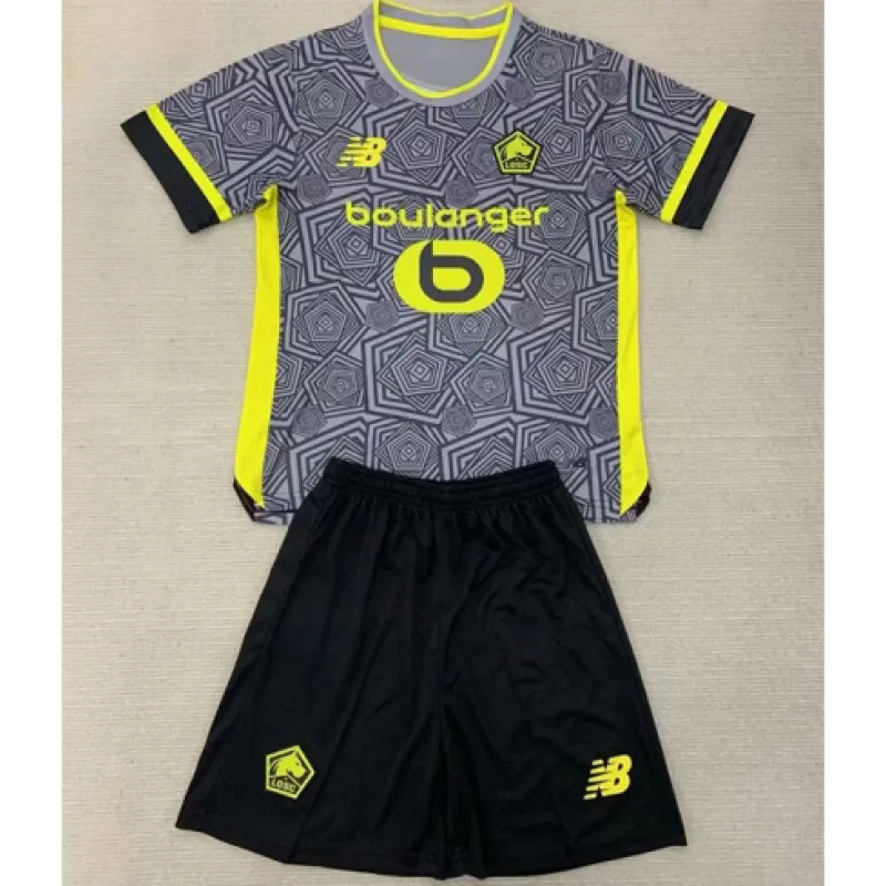 Lille Kids' Third Jersey and Shorts 2024/25 - Gray