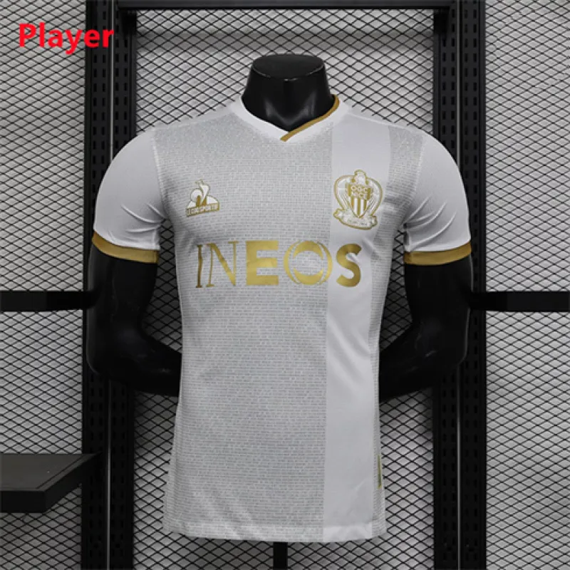 Maillot de joueur extérieur 2024/25 de l'OGC Nice - Blanc