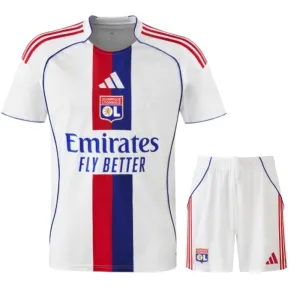Olympique Lyon 2025/26 Kids' Home Jersey + Shorts - White