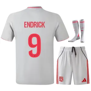 Olympique Lyonnais ENDRICK 2025/26 Third Kids Kit Grey