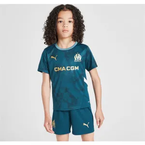 Maillot et shorts pour enfants de l'Olympique de Marseille 2024/25 à l'extérieur - Bleu