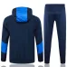 Windproof hooded tracksuit of Olympique de Marseille for 2024/25 - Blue